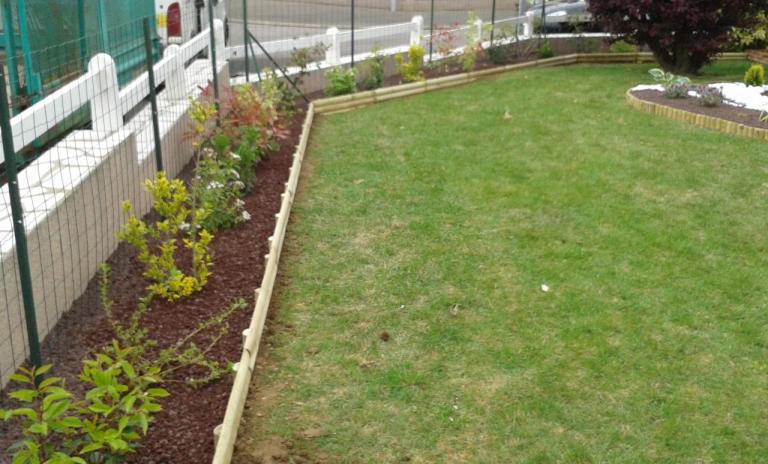 Plantation d'une haie variée décorative en clôture