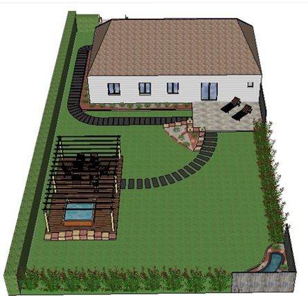 Jardin en 3D dans son ensemble