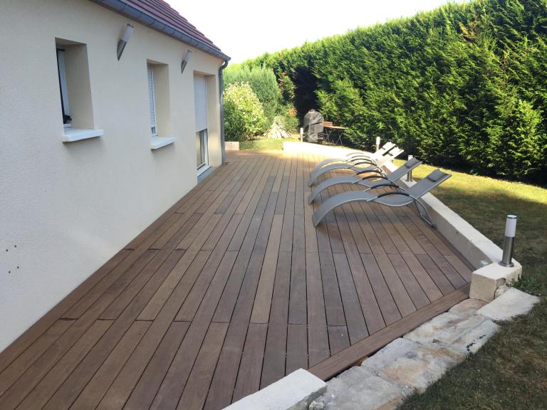 Terrasse ipé rainuré et clipsé