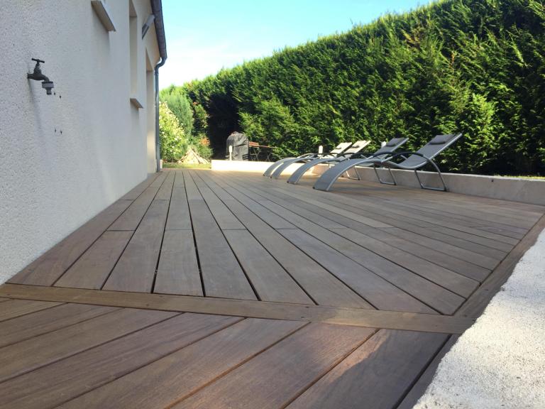 Terrasse ipé rainuré et clipsé