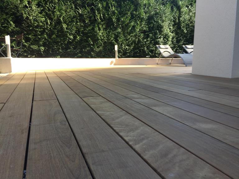 Terrasse ipé rainuré et clipsé