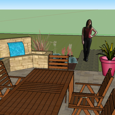 Exemple de réalisation 3D d'une terrasse
