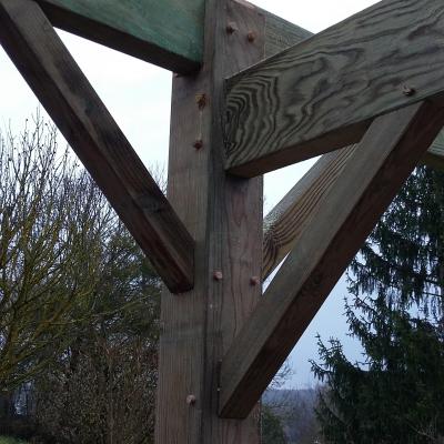 Carport - Assemblage traditionnel tenon/mortaise
